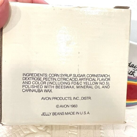 1983 Avon "The Love Mug" Rainbow Heart Easter Vintage GIFT Collectible NEW - Picture 6 of 6